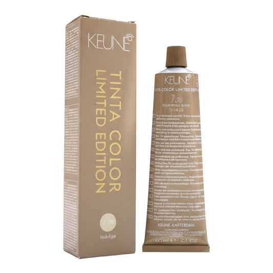 Keune Tinta Color 7.18 Limited Edition Permanent Color Medium Metallic Blonde 2 Oz Beauty Gables