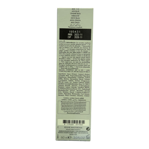 Keune Semi Color 0/11 Demi-Permanent Color ASH Blue 2 Oz