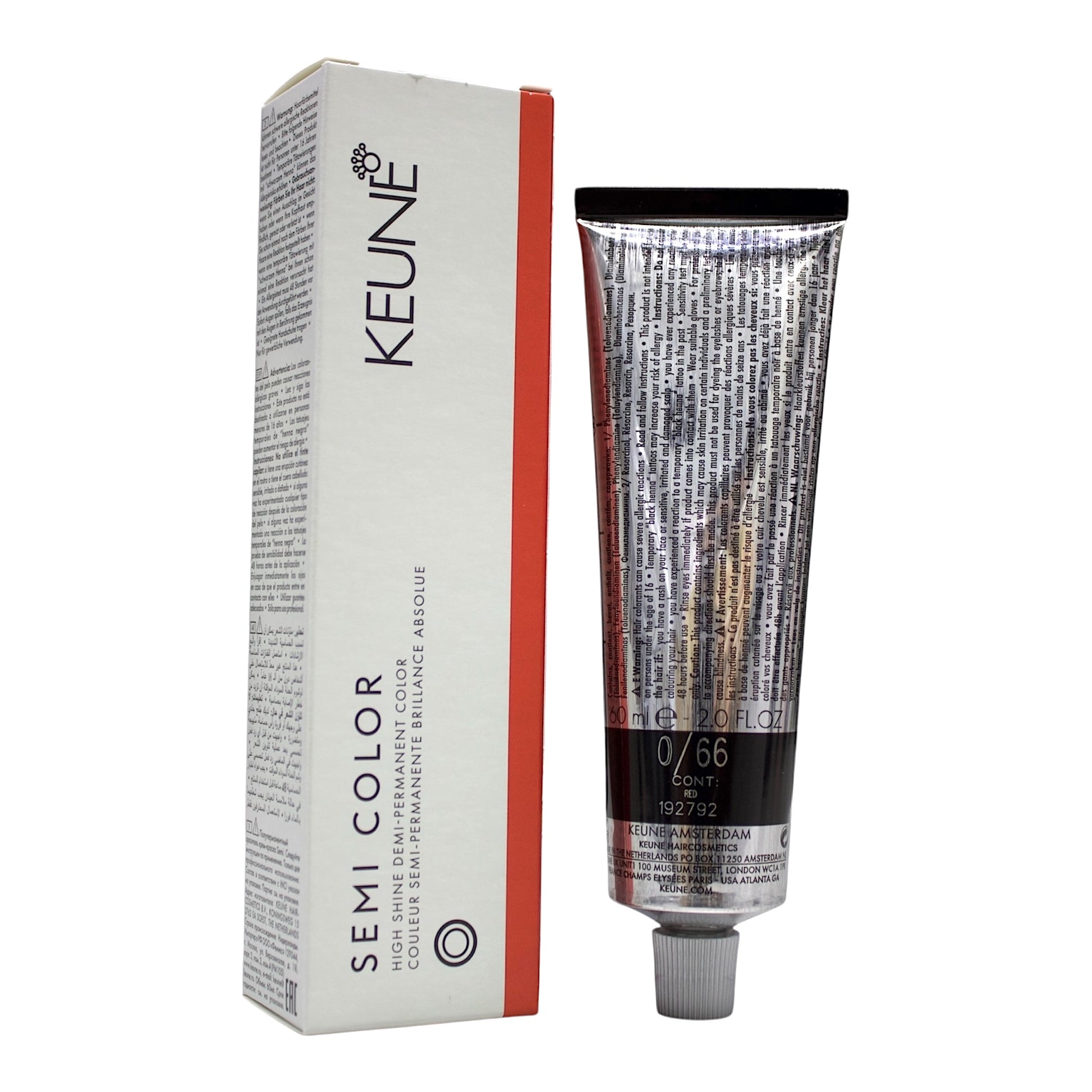 Keune Semi Color 0/66 Demi-Permanent Color Red 2 Oz Beauty Gables