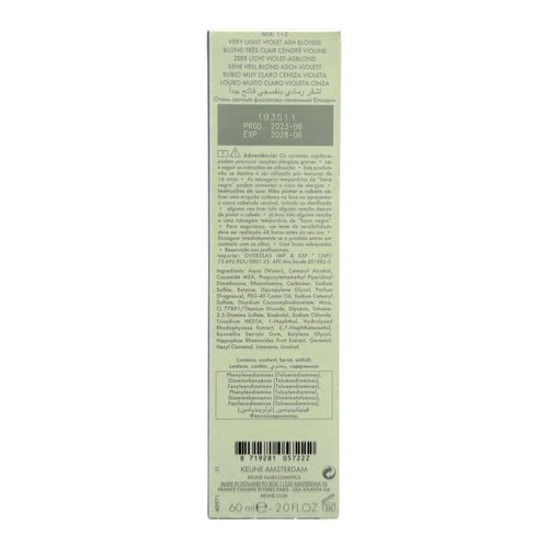 Keune Semi Color UB 9.71 Demi-Permanent Color Very Light Violet ASH Blonde 2 Oz