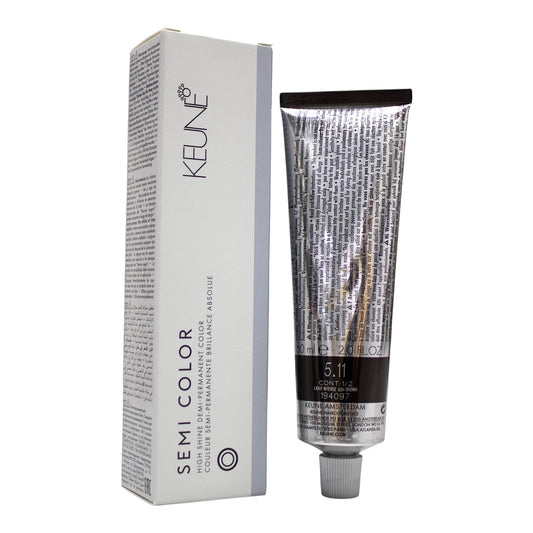 Keune Semi Color 5.11 Demi-Permanent Color Light Intense ASH Brown 2 Oz Beauty Gables