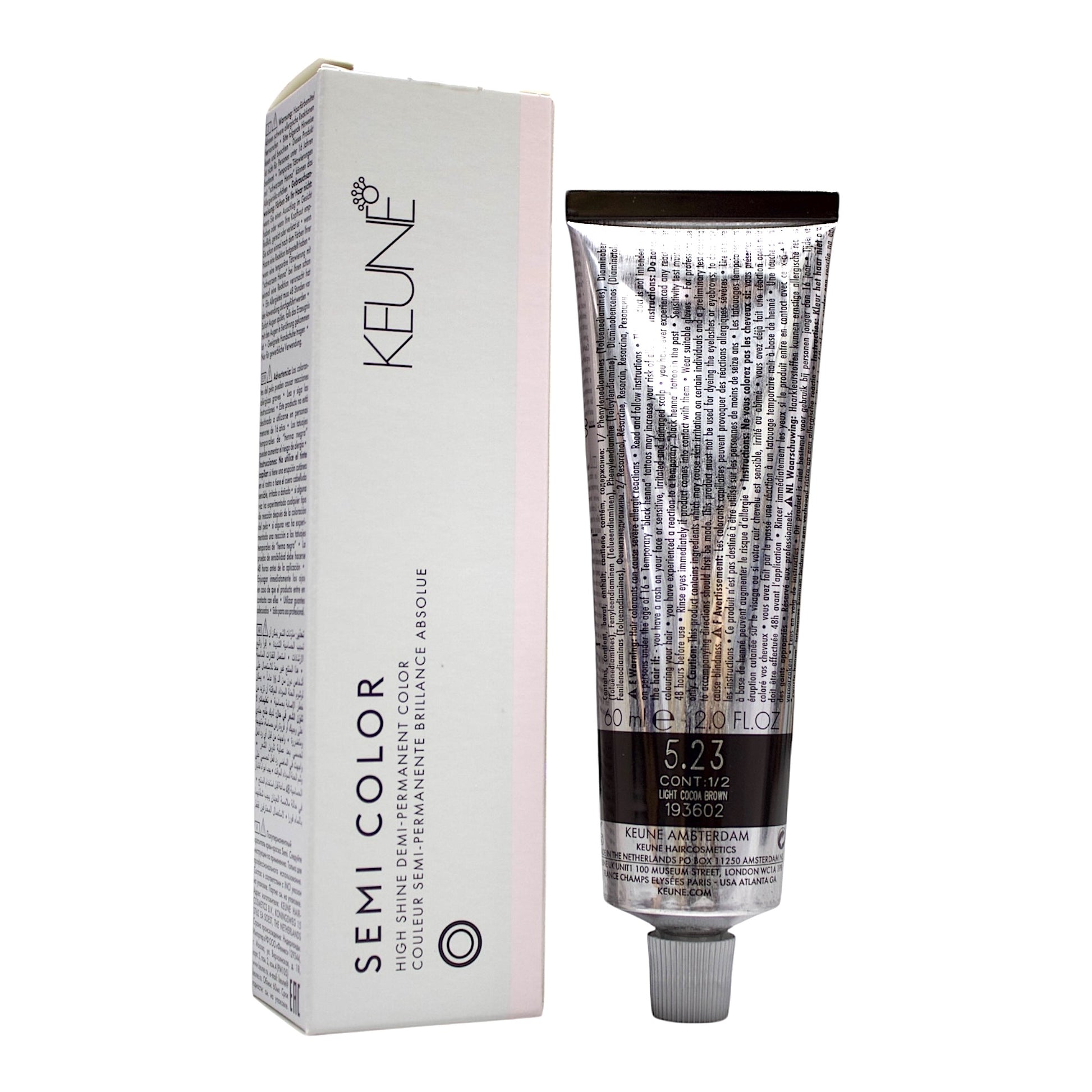Keune Semi Color 5.23 Demi-Permanent Color Light Cocoa Brown 2 Oz Beauty Gables