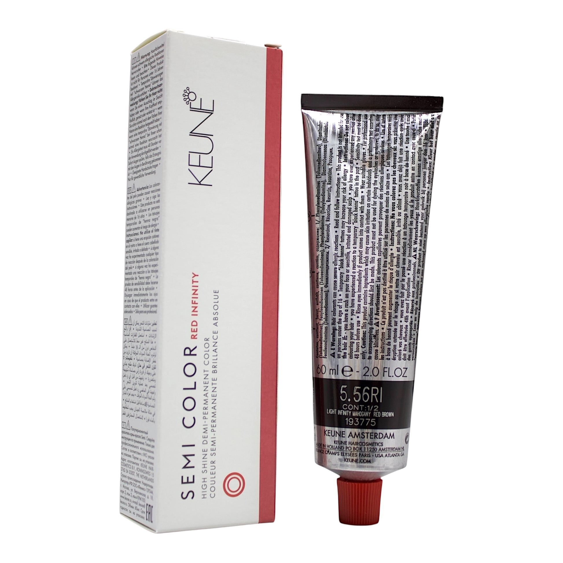 Keune Semi Color 5.56 Demi-Permanent Light Infinity Mahogany Red Brown 2 Oz Beauty Gables