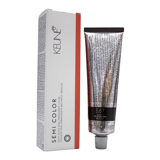 Keune Semi Color 5.67 Demi-Permanent Color Light Red Violet Brown 2 Oz Beauty Gables