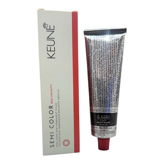 Keune Semi Color 6.66RI Demi-Permanent Color Dark Infinity Red Blonde 2 Oz Beauty Gables