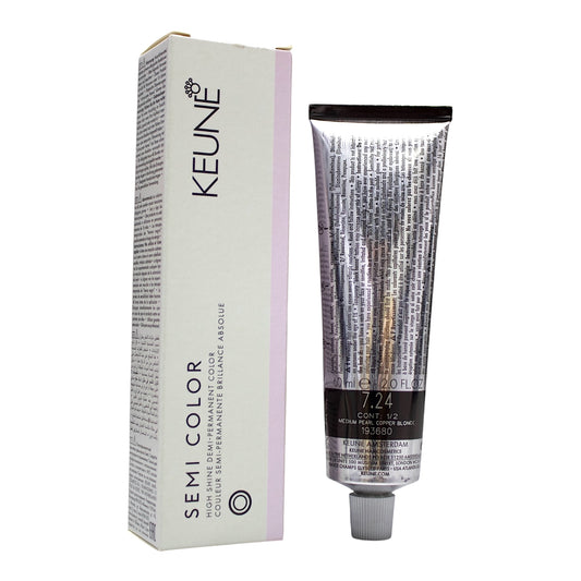 Keune Semi Color 7.24 Demi-Permanent Color Medium Pearl Copper Blonde 2 Oz Beauty Gables