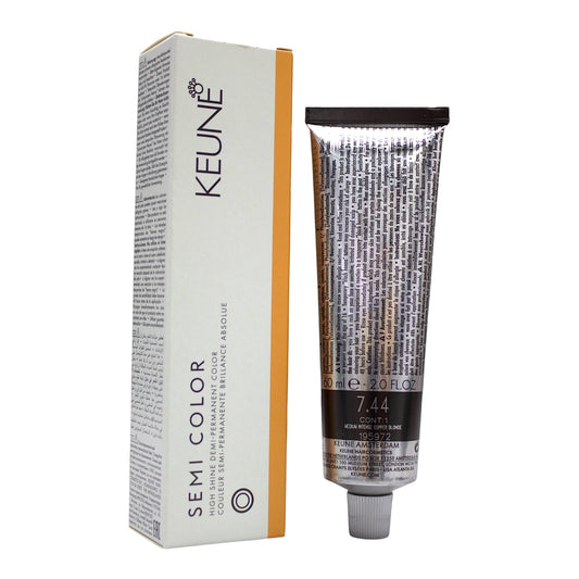 Keune Semi Color 7.44 Demi-Permanent Color Medium Intense Copper Blonde 2 Oz Beauty Gables
