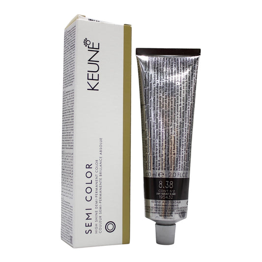 Keune Semi Color 8.38 Demi-Permanent Color Light Hazelnut Blonde 2 Oz Beauty Gables