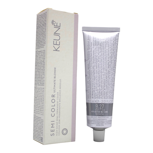 Keune Semi Color 9.27 Demi-Permanent Color Very Light Pearl Violet Blonde 2 Oz Beauty Gables