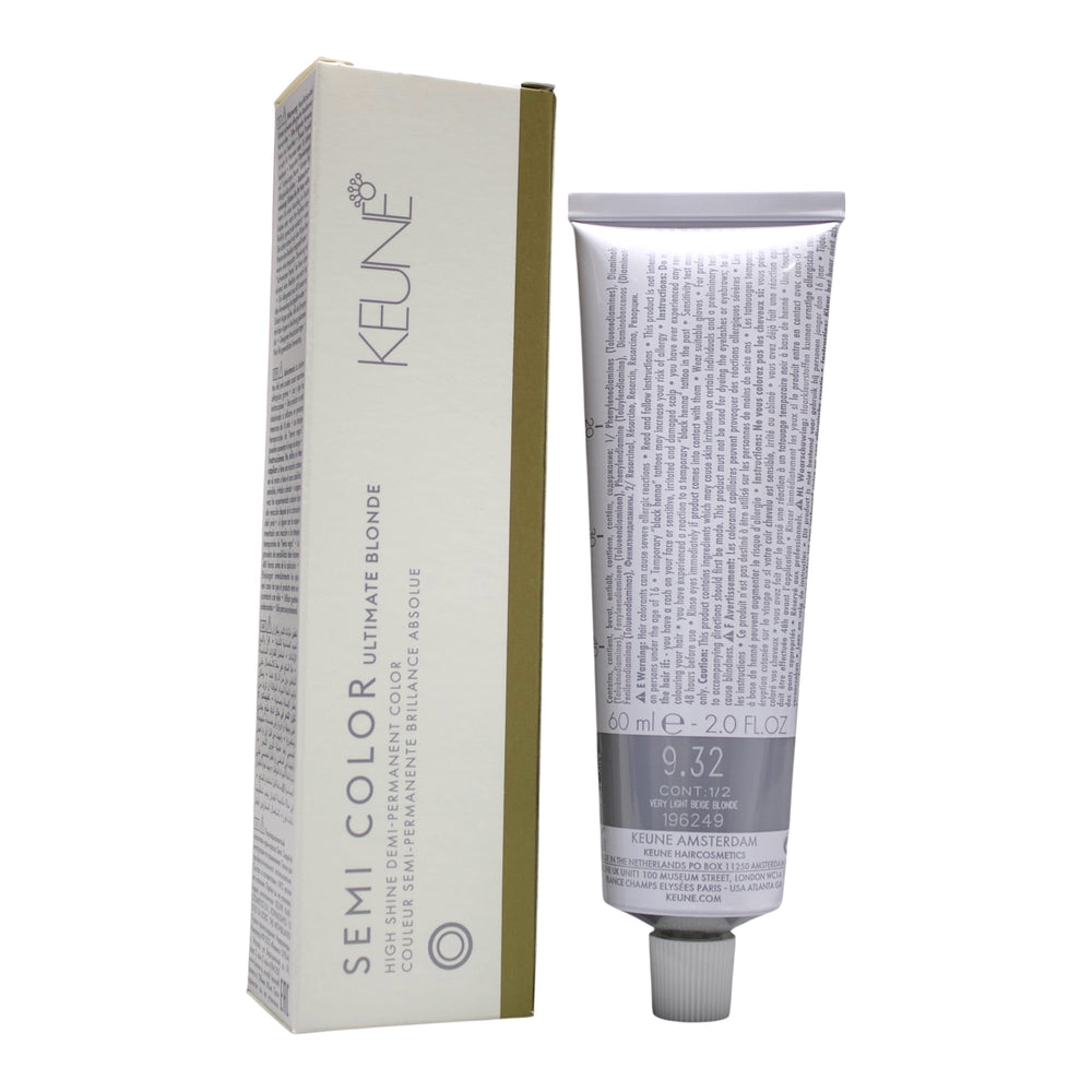 Keune Semi Color 9.32 Demi-Permanent Color Very Light Beige Blonde 2 Oz Beauty Gables
