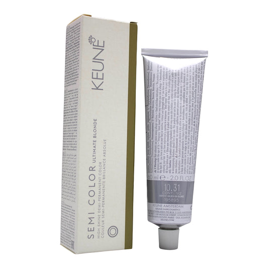 Keune Semi Color 10.31 Demi-Permanent Color Lightest Golden ASH Blonde 2 Oz Beauty Gables