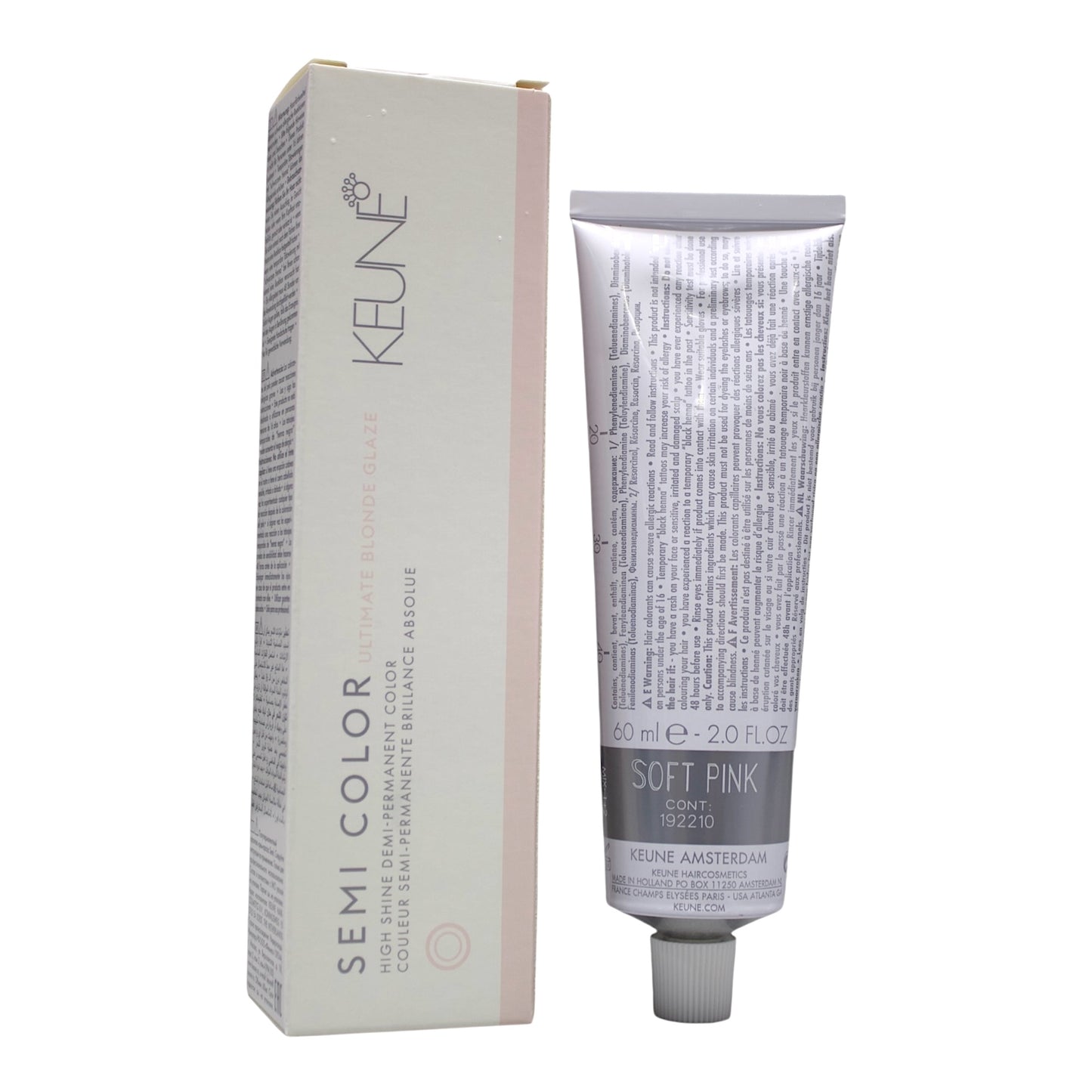 Keune Semi Color Soft Pink Ultimate Blonde Glaze Demi-Permanent Color 2 Oz Beauty Gables