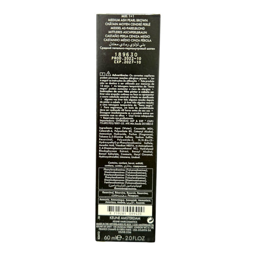 Keune Tinta Color 4.12 Permanent Color Medium ASH Pearl Brown 2 Oz