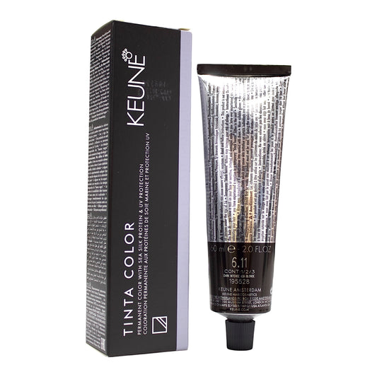 Keune Tinta Color 6.11 Permanent Color Dark Intense ASH Blonde 2 Oz Beauty Gables