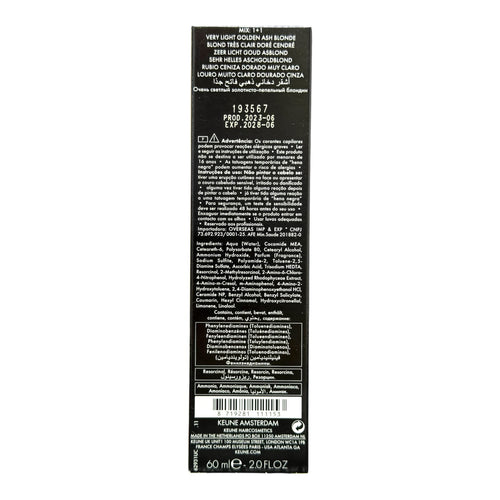 Keune Tinta Color 9.31 UC Permanent Color Very Light Golden ASH Blonde 2 Oz