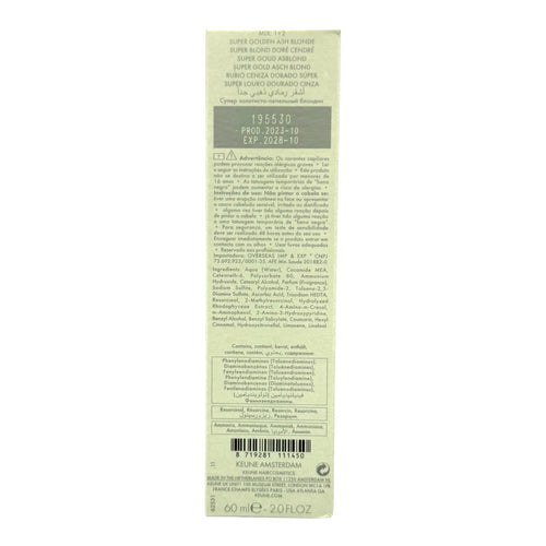 Keune Tinta Color 1531 Permanent Color Super Golden ASH Blonde 2 Oz