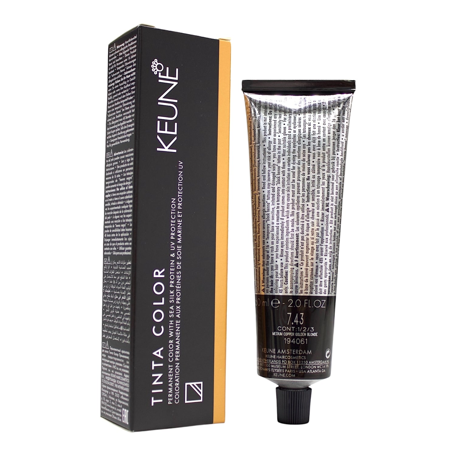 Keune Tinta Color 7.43 Permanent Color Medium Copper Golden Blonde 2 Oz Beauty Gables