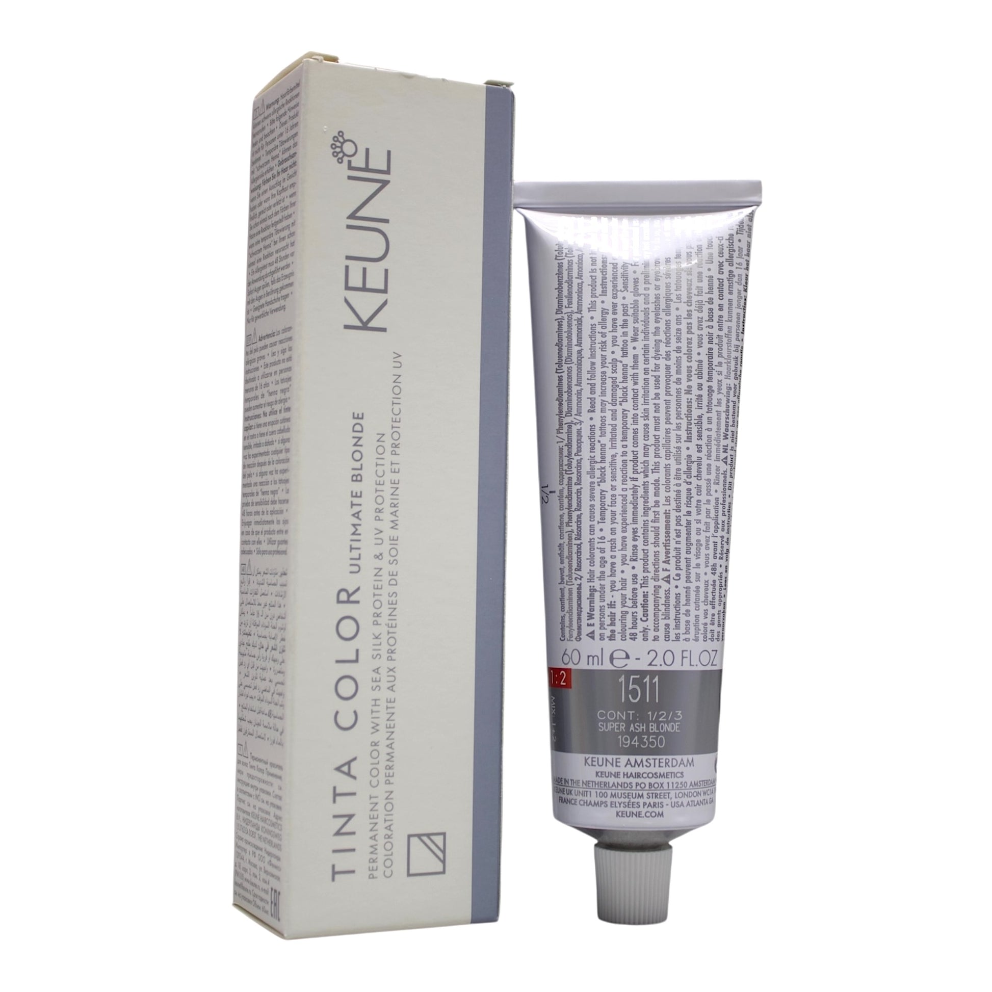 Keune Tinta Color 1511 Permanent Color Super ASH Blonde 2 Oz Beauty Gables