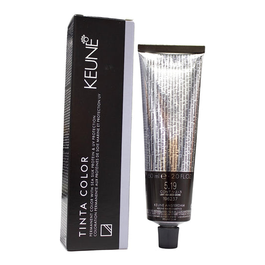 Keune Tinta Color 5.19 Permanent Color Light ASH Green Brown 2 Oz Beauty Gables