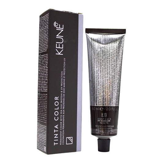 Keune Tinta Color 8.19 Permanent Color Light ASH Green Blonde 2 Oz Beauty Gables
