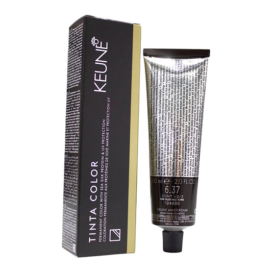 Keune Tinta Color 6.37 Permanent Color Dark Golden Violet Blonde 2 Oz Beauty Gables