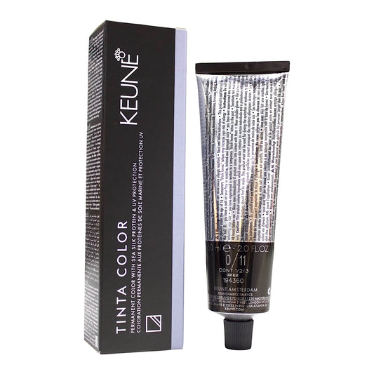Keune Tinta Color 0/11 Permanent Color ASH Blue 2 Oz Beauty Gables