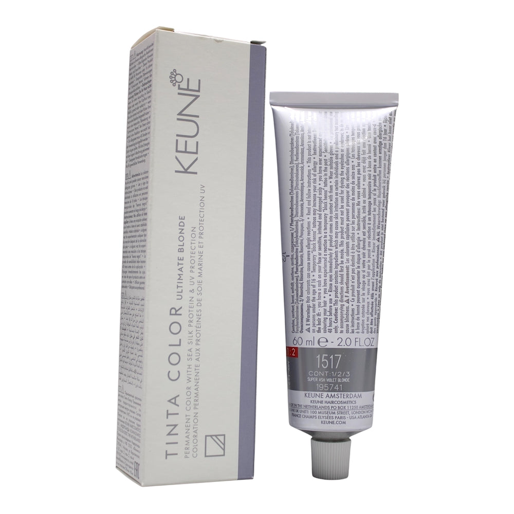 Keune Tinta Color 1517 Permanent Color UB Super ASH Violet Blonde 2 Oz