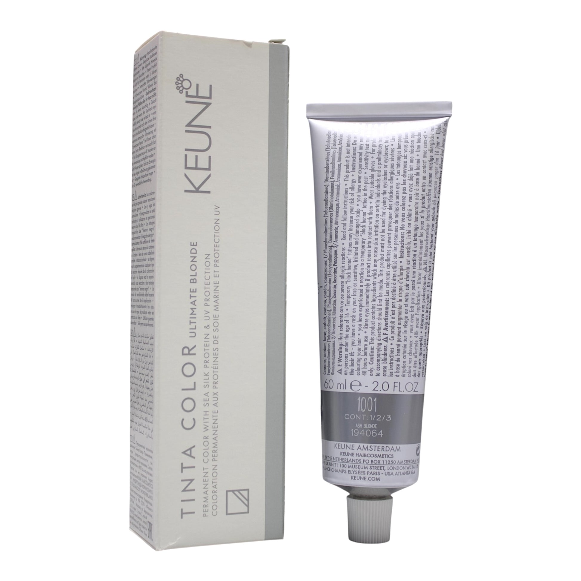 Keune Tinta Color 1001 Permanent Color ASH Blonde 2 Oz Beauty Gables