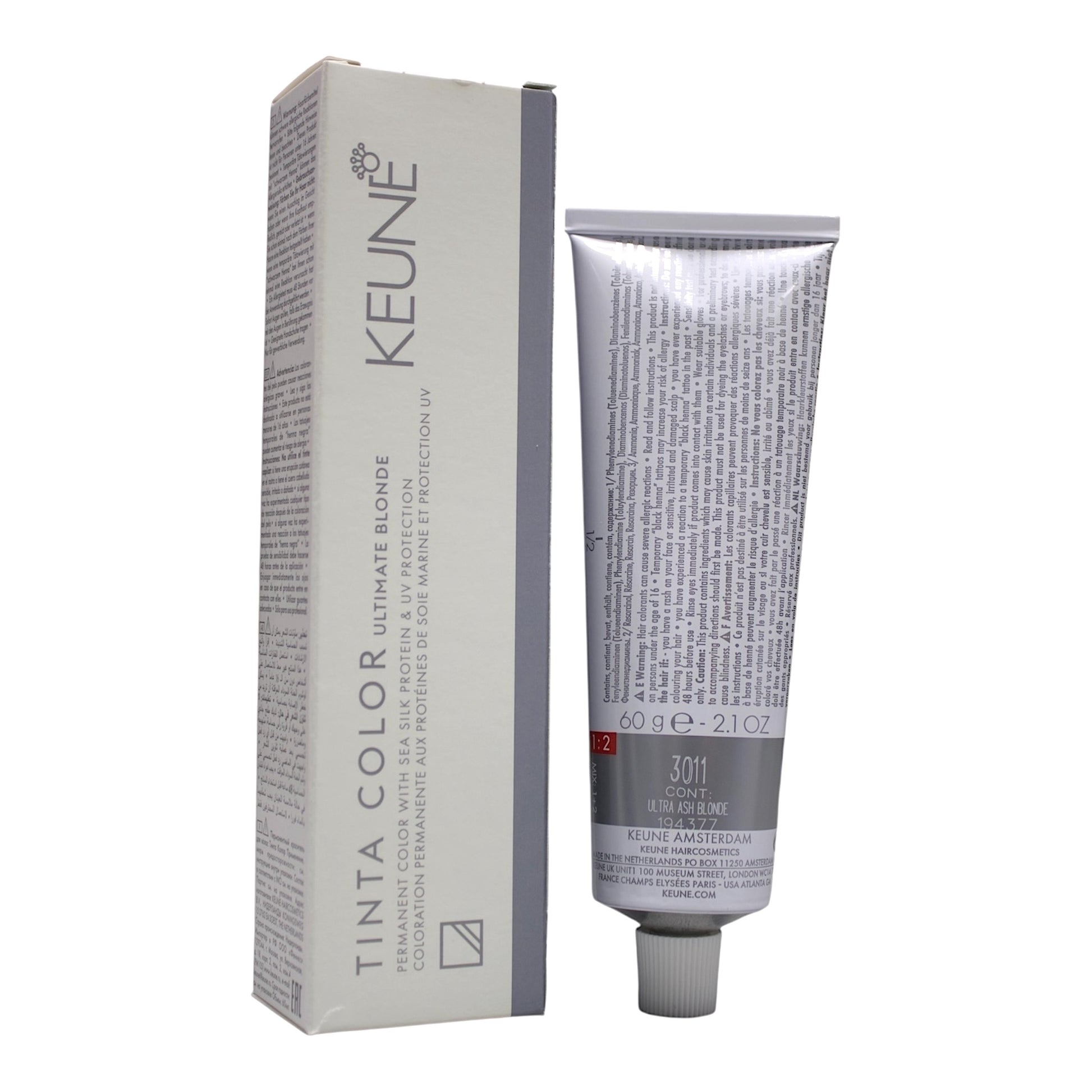 Keune Tinta Color 3011 Permanent Color Ultra ASH Blonde 2.1 Oz Beauty Gables