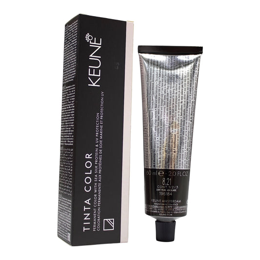 Keune Tinta Color 8.21 Permanent Color Light Pearl ASH Blonde 2 Oz Beauty Gables
