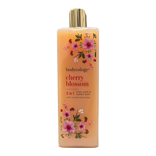 Bodycology Cherry Blossom Body 2 in 1 Body Wash & Bubble Bath 16 Oz - Beauty Gables