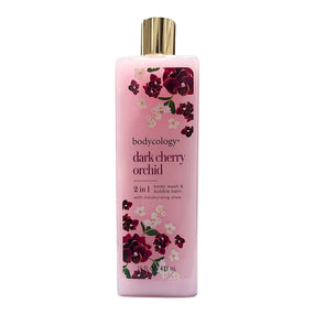 Bodycology Dark Cherry Orchid Body 2 in 1 Body Wash & Bubble Bath 16 Oz - Beauty Gables