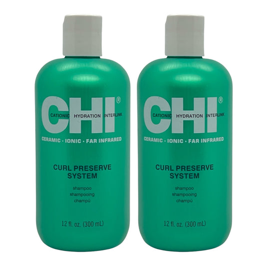 CHI Curl Preserve System Low PH Shampoo 12 OZ (Pack of 2) - Beauty Gables 
