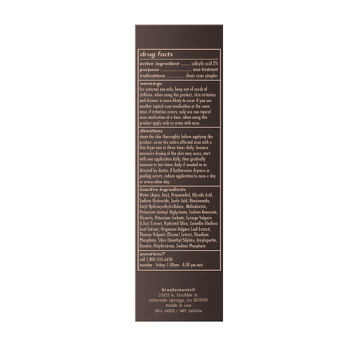 Bioelements Daily Meds Acne Clearing Serum with Medicinal Beta + Alpha Hydroxy Acids 1 Oz