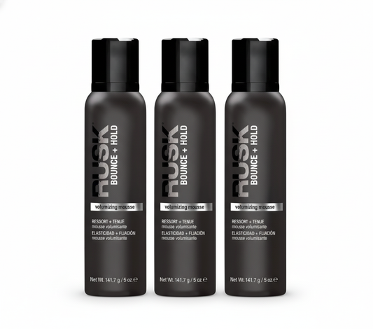 Rusk Volumizing Mousse Bounce + Hold 5 Oz (Pack of 3) Beauty Gables