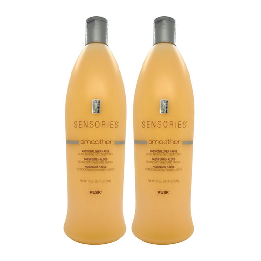 Rusk Sensories Smoother Passionflower + Aloe Leave Conditioner 35 Oz (Pack of 2) - Beauty Gables 