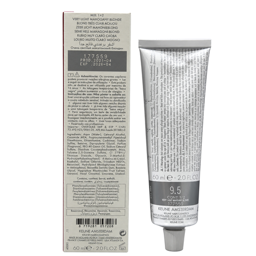 Keune Semi Color 9.5 Ultimate Blonde Demi-Permanent Very Ligth Mahogany Blonde 2 Oz