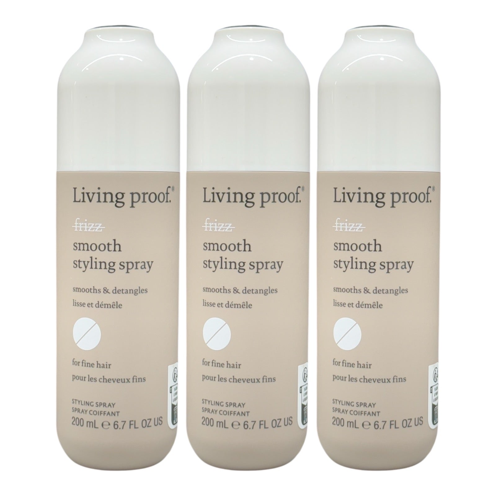 Living Proof No Frizz Smooth Styling Spray 6.7 Oz (Pack of 3) - Beauty Gables 