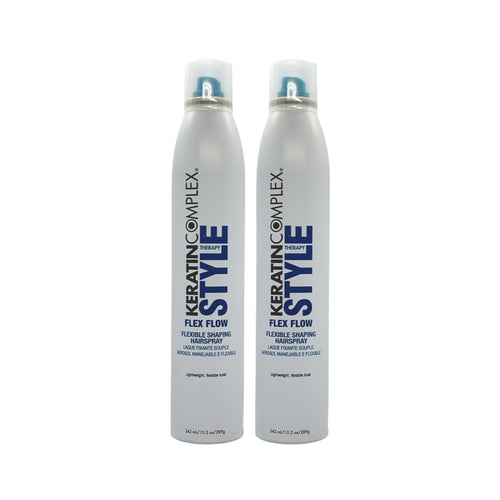 Keratin Complex Style Therapy Flex Flow Hairspray 10.2 Oz (Pack of 2) - Beauty Gables 