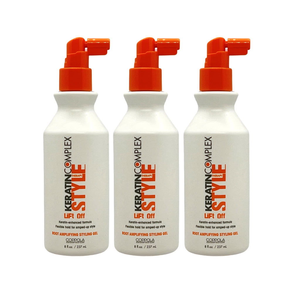 Keratin Complex Style Lift Off Root Amplifying Styling Gel 8 Oz (Pack of 3) - Beauty Gables 