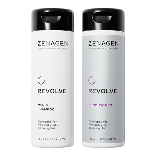 Zenagen Revolve Men's Thickening Shampoo & Conditioner for Fine Hair 6.75 Oz Set