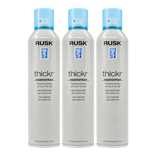 Rusk Thickr Thickening Hairspray for Fine Hair 10.6 Oz (Pack of 3)