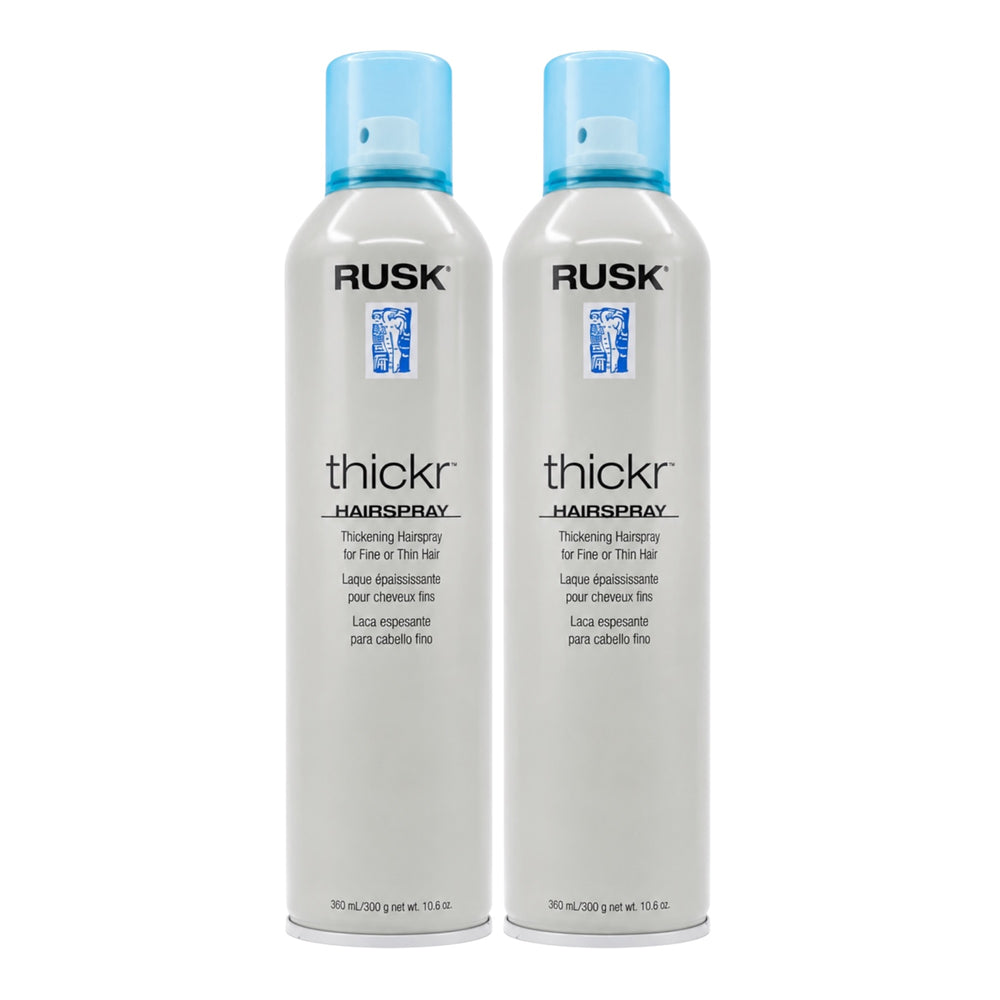 Rusk Thickr Thickening Hairspray for Fine Hair 10.6 Oz (Pack of 2)