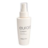 Eufora Shine Mist Spray illuminate in 4.2 oz bottle, featuring a clear spray nozzle and shiny, reflective hair finishing product.