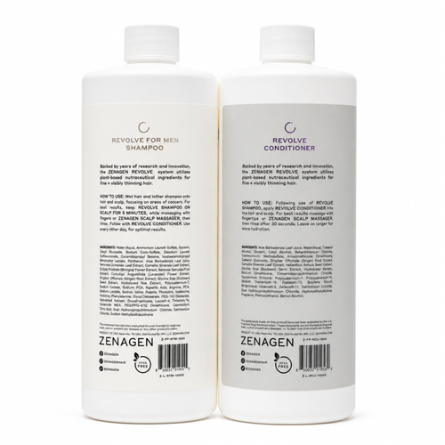 Zenagen Revolve Men's Shampoo & Conditioner Developed for Fine Hair 32 Oz Set